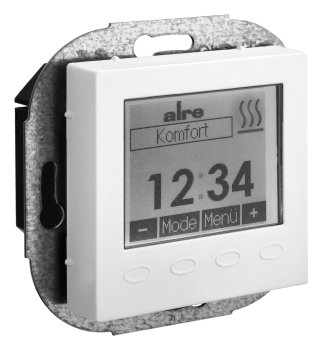 HTRRUu-210.021#55 UP-Raumtemperaturregler (auch FBH), LCD-Display, Uhr, 230V, 55x55mm