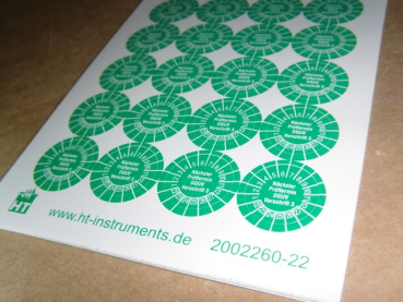 2002260-22 Prüfplakette 15mm grün "Nächster Prüftermin DGUV Vorschrift 3" bis 12/2027 (160 St.)