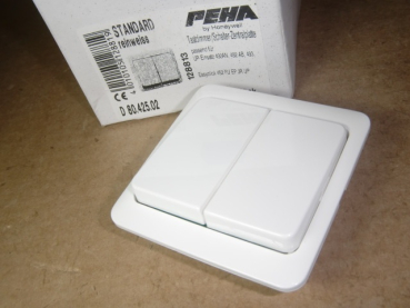D 80.425.02 Standard reinweiß Aufsatz Sensortaste2-fach für Tastdimmer/-Schalter