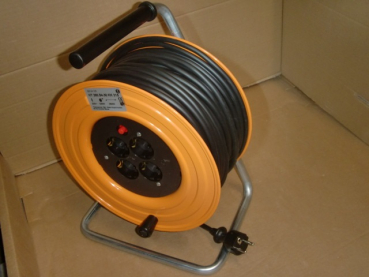 HT 280.S4.50 KK 315 Metall-Kabeltrommel 50m H05VV-F 3G1,5 mit 4x Schuko-Steckdose