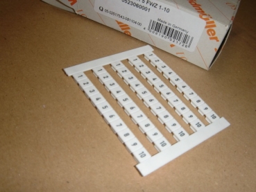 DEK 5 FWZ   1-10 Beschriftung 5x Zahlen 1-10