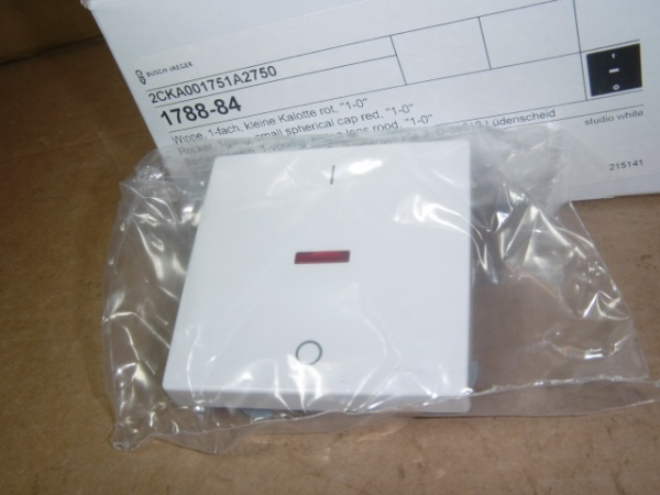 1788-84 future / solo studioweiß Wippe I-0 mit Kalotte für Ausschalter 2-polig