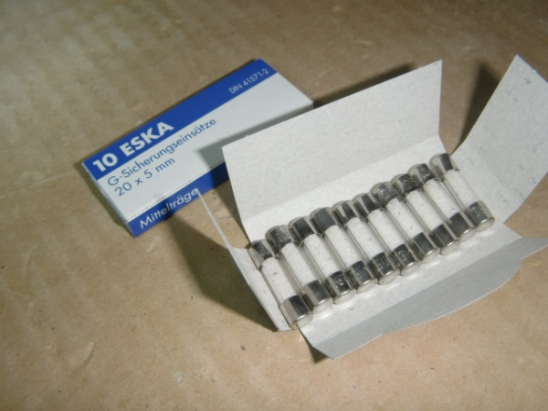 521.019 G-Sicherungseinsatz 20x5mm mittelträg 1,6A (Pack á 10 Stück)