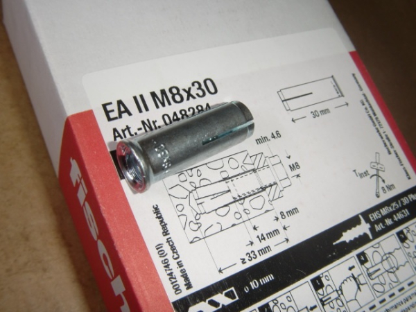 EA II M8x30 Einschlaganker M8 x Länge 30mm