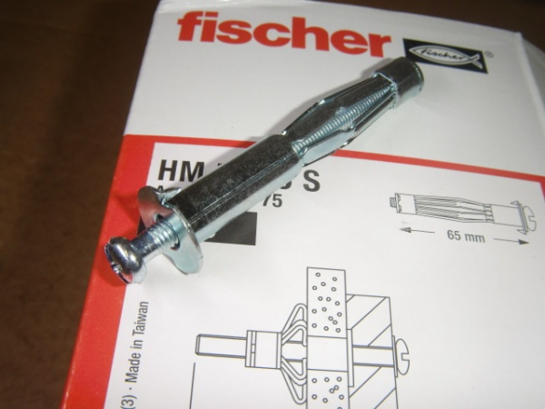 HM 5x65 S Hohlwand-Metall-Spreizdübel M5 / Plattenstärke 20…34mm / Objekt max. 34…max. 20mm