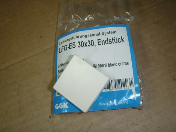 1824 LFG-ES 30x30 Endstück cremeweiß RAL 9001