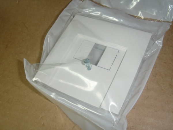 0276 112 Flächenschalter reinweiß glänzend Zentralplatte TAE ausbrechbar