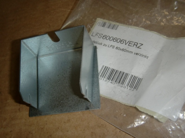 Tehalit LFS600606VERZ Endstück für LFS 60x60, Stahl verzinkt