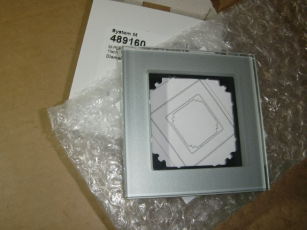 4891 60 M-PLAN diamantsilber Echtglas-Rahmen 1-fach