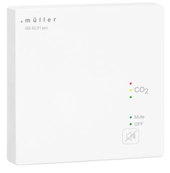 GS 42.01 pro Luftgütesensor / CO2-Ampel für Wandanbau, Kohlendioxid-Überwachung