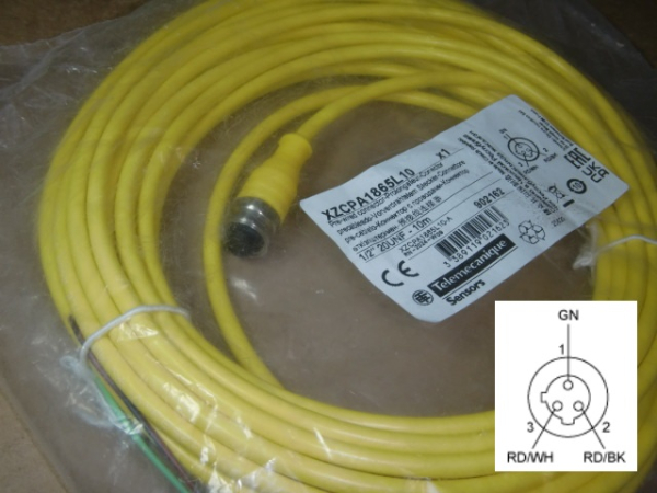 XZC PA1865L10 Anschlussleitung PVC 10m mit Buchse 1/2" 20UNF 3-polig