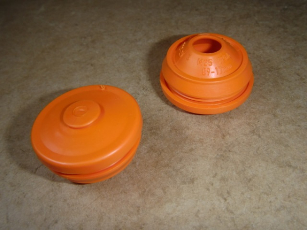DMS M25/or Doppelmembranstutzen IP66 orange 9-17mm