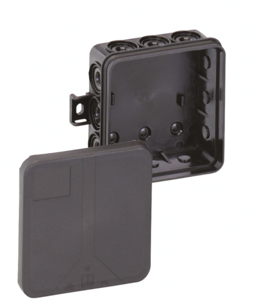 i12 L/sw FR-AP-Abzweig-/Verbindungsdose schwarz