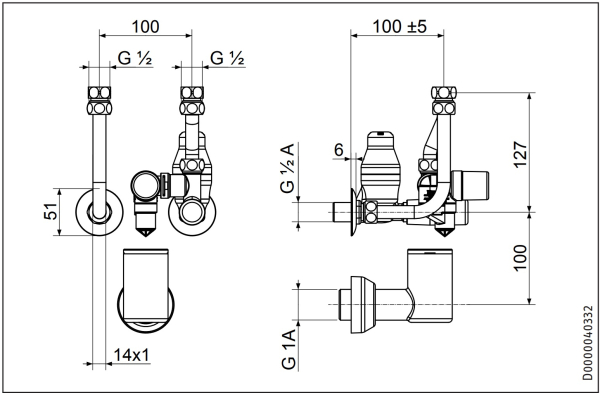 KV 40 Sicherheitsgruppe UP für geschlossene Warmwasser-Speicher