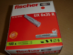 UX 6x35 R Universal-Dübel 6mm x 35mm mit Kragen (100 Stück)