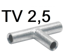 TV 2,5 Stoßverbinder Cu T-Form 2,5qmm