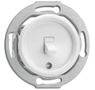 176405 Duroplastserie weiß UP-Einsatz Kipp-Wechselschalter mit Zentralplatte